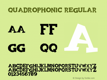 Quadrophonic Regular Version 1.0 Font Sample