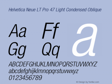 HelveticaNeueLTPro-LtCnO Version 1.000;PS 001.000;Core 1.0.38图片样张