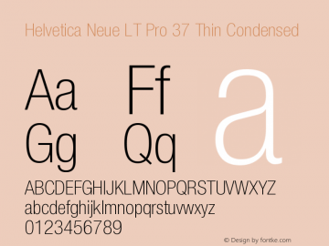 HelveticaNeueLTPro-ThCn Version 1.000;PS 001.000;Core 1.0.38图片样张