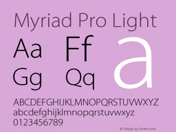 MyriadPro-Light Version 2.037;PS 2.000;hotconv 1.0.51;makeotf.lib2.0.18671图片样张