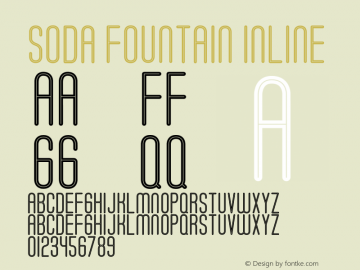 Soda Fountain Inline Version 1.0 Font Sample