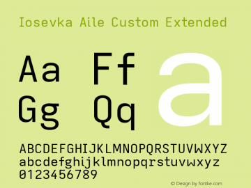 Iosevka Aile Custom Extended Version 11.2.2图片样张