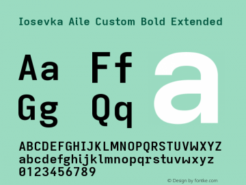 Iosevka Aile Custom Bold Extended Version 11.2.2图片样张