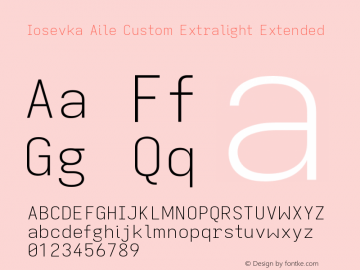 Iosevka Aile Custom Extralight Extended Version 11.2.2图片样张