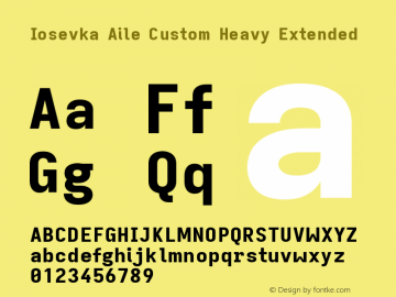 Iosevka Aile Custom Heavy Extended Version 11.2.2图片样张