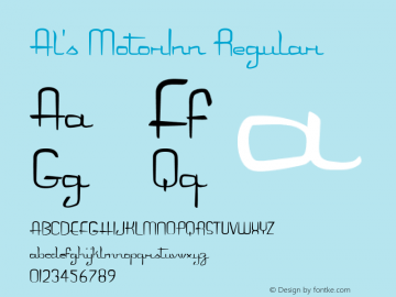 Al's MotorInn Regular Macromedia Fontographer 4.1.3 7/11/01图片样张