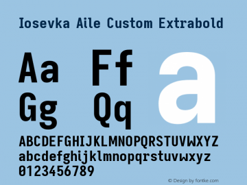 Iosevka Aile Custom Extrabold Version 11.2.2图片样张