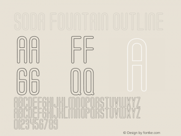 Soda Fountain Outline Version 1.0 Font Sample
