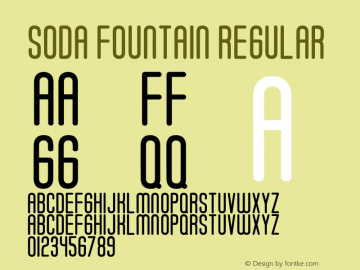 Soda Fountain Regular Version 1.0 Font Sample