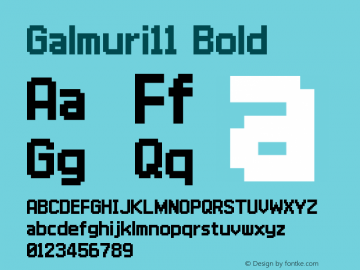 Galmuri11 Bold Version 1.07图片样张