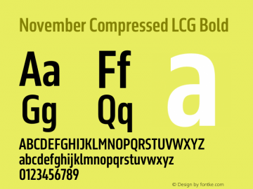 November Compressed LCG Bold Version 2.067图片样张