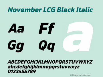 November LCG Black Italic Version 2.067图片样张