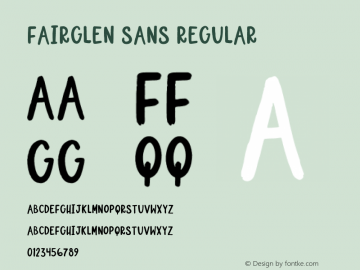 Fairglen Sans Regular Version 1.000;FEAKit 1.0图片样张