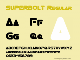 SUPERBOLT Version 1.00;November 1, 2021;FontCreator 13.0.0.2655 64-bit图片样张