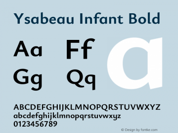 Ysabeau Infant Bold Version 0.023图片样张