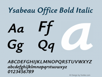 Ysabeau Office Bold Italic Version 0.023图片样张