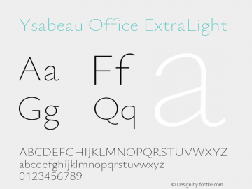 Ysabeau Office ExtraLight Version 0.023图片样张