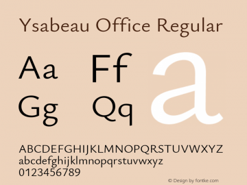 Ysabeau Office Regular Version 0.023图片样张
