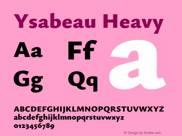 Ysabeau Heavy Version 0.023;FEAKit 1.0图片样张