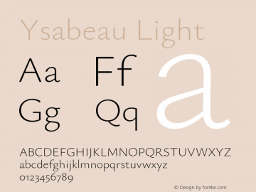 Ysabeau Light Version 0.023;FEAKit 1.0图片样张