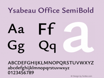 Ysabeau Office SemiBold Version 0.023;FEAKit 1.0图片样张