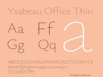 Ysabeau Office Thin Version 0.023;FEAKit 1.0图片样张