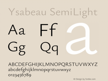 Ysabeau SemiLight Version 0.023;FEAKit 1.0图片样张