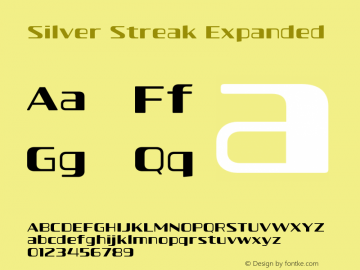 Silver Streak Expanded Version 1.000;hotconv 1.0.109;makeotfexe 2.5.65596图片样张