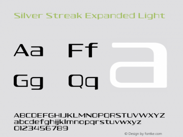 Silver Streak Expanded Light Version 1.000;hotconv 1.0.109;makeotfexe 2.5.65596图片样张