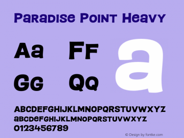 Paradise Point Heavy Version 1.000;hotconv 1.0.109;makeotfexe 2.5.65596图片样张