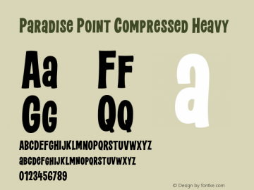 Paradise Point Compressed Heavy Version 1.000;hotconv 1.0.109;makeotfexe 2.5.65596图片样张