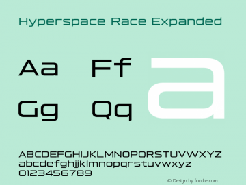 Hyperspace Race Expanded Version 1.000;hotconv 1.0.109;makeotfexe 2.5.65596图片样张