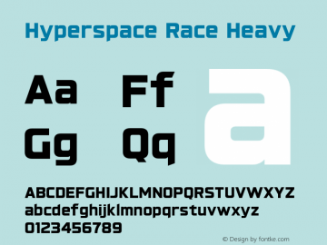 Hyperspace Race Heavy Version 1.000;hotconv 1.0.109;makeotfexe 2.5.65596图片样张