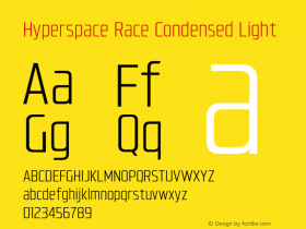 Hyperspace Race Condensed Light Version 1.000;hotconv 1.0.109;makeotfexe 2.5.65596图片样张