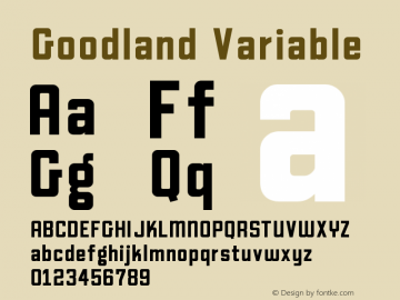 Goodland Variable Version 1.000图片样张