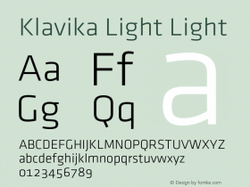 Klavika Light Light 001.000图片样张