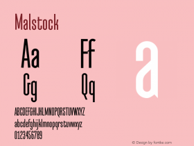 ☞Malstock Version 001.000; ttfautohint (v1.5);com.myfonts.easy.storm.malstock.regular.wfkit2.version.3vNx图片样张