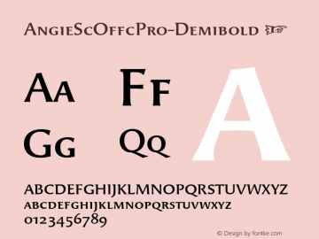 ☞Angie SC Offc Pro Demibold Version 7.504; 2010; Build 1003;com.myfonts.easy.fontfont.ff-angie.offc-pro-demi-bold-sc.wfkit2.version.3Y9a图片样张