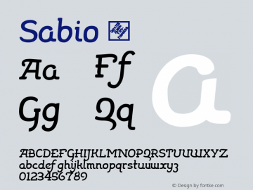 ☞Sabio Version 2.000 2009 initial release;com.myfonts.easy.gatf.sabio.regular.wfkit2.version.3da3图片样张