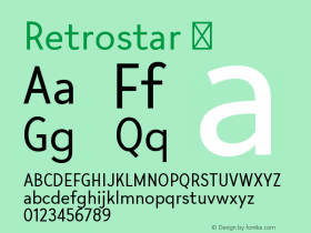 ☞Retrostar 1.000; ttfautohint (v1.5);com.myfonts.easy.nootype.retrostar.regular.wfkit2.version.44Ya图片样张