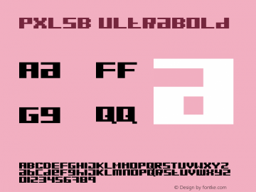PXLSB UltraBold Macromedia Fontographer 4.1 21/03/2003图片样张