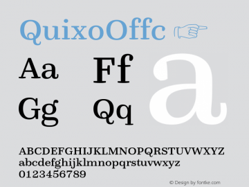 ☞Quixo Offc Version 7.504; 2013; Build 1022;com.myfonts.easy.fontfont.ff-quixo.offc-regular.wfkit2.version.45Hv图片样张