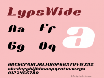 ☞Lyps Wide Version 001.000;com.myfonts.hgo.lyps.wide.wfkit2.3it5图片样张