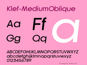 ☞Klef-MediumOblique Version 1.000;com.myfonts.easy.talbot.klef.medium-oblique.wfkit2.version.4dkP图片样张