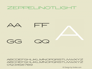 ☞ZeppelinOTLight Version 1.000;PS 001.000;hotconv 1.0.38;com.myfonts.easy.storm.zeppelin.light.wfkit2.version.3Una图片样张