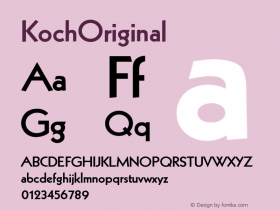 ☞KochOriginal Version 001.000 ;com.myfonts.easy.mti.koch-original.koch-original.wfkit2.version.tvF图片样张