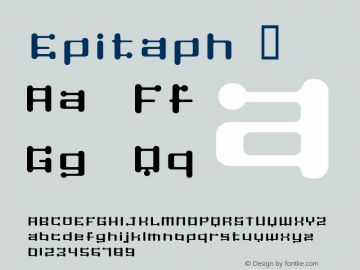 ☞Epitaph Macromedia Fontographer 4.1.5 5/22/02;com.myfonts.easy.t26.epitaph.epitaph.wfkit2.version.QBa图片样张