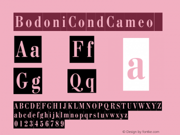 ☞BodoniCondCameo Version 1.000;PS 001.001;hotconv 1.0.38;com.myfonts.easy.paratype.bodoni.condensed-cameo.wfkit2.version.3jJ6图片样张