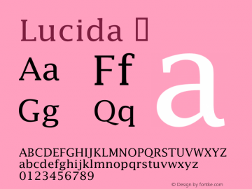 ☞Lucida Roman Version 1.0; 2000; initial release;com.myfonts.linotype.lucida.roman.wfkit2.25ce图片样张