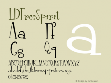 ☞LD Free Spirit com.myfonts.easy.lettering-delights.ld-free-spirit.regular.wfkit2.version.3niy图片样张